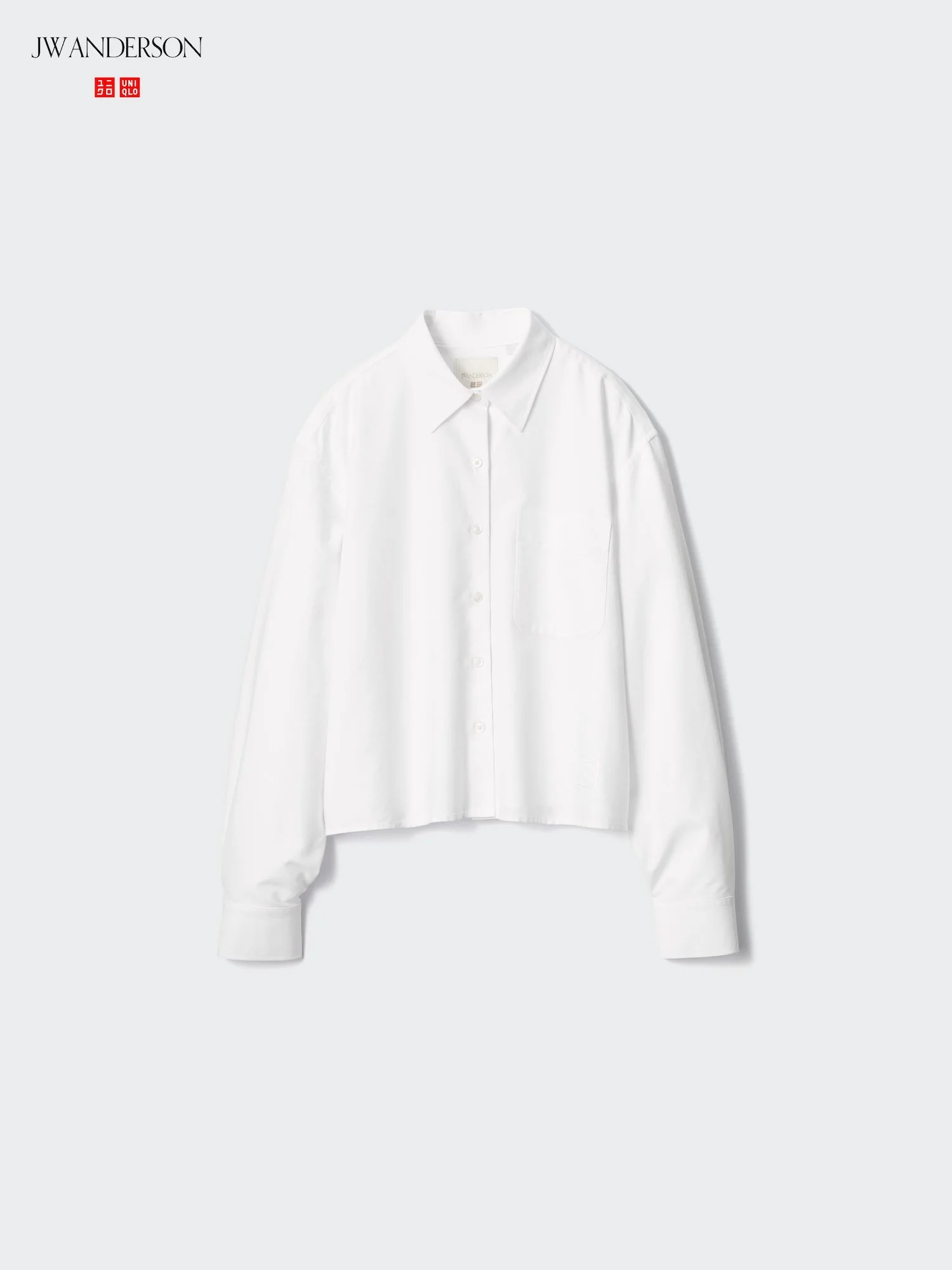 картинка Рубашка Uniqlo Oxford Boxy, 00 белый от магазина Одежда+