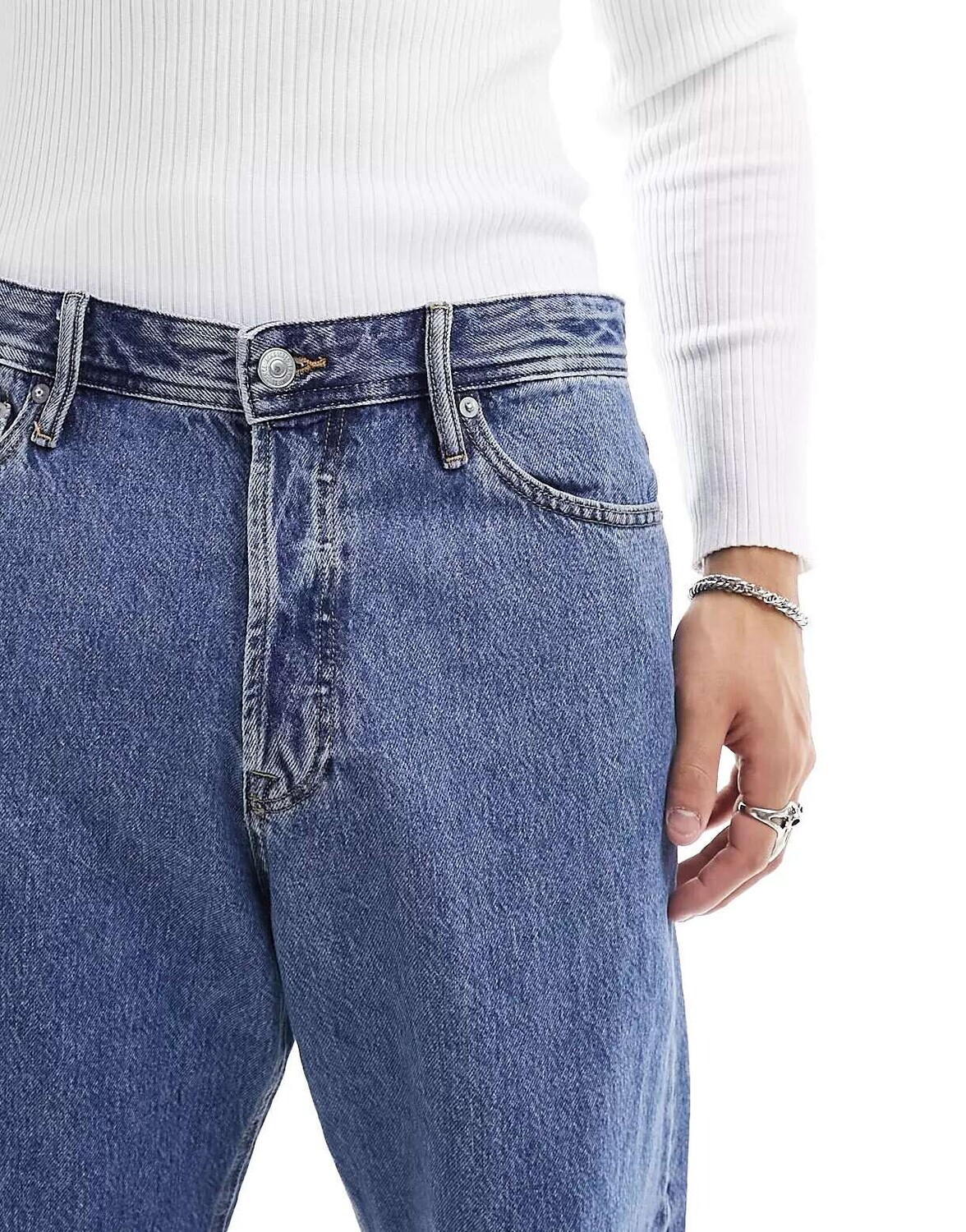картинка Синие мешковатые джинсы жесткого кроя Jack & Jones от магазина Одежда+