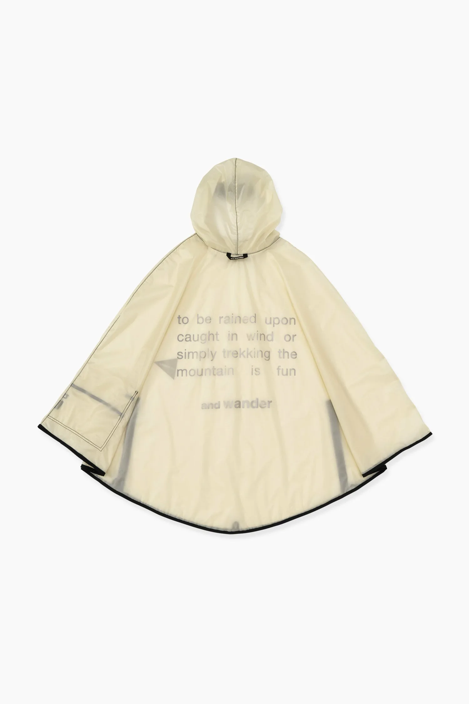 картинка Сил пончо And Wander, Off-white 1 от магазина Одежда+