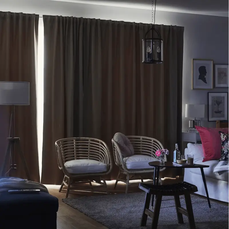 картинка Затемняющие гардины Ikea Annakajsa, 2 шт, 145x300, бежевый от магазина Одежда+