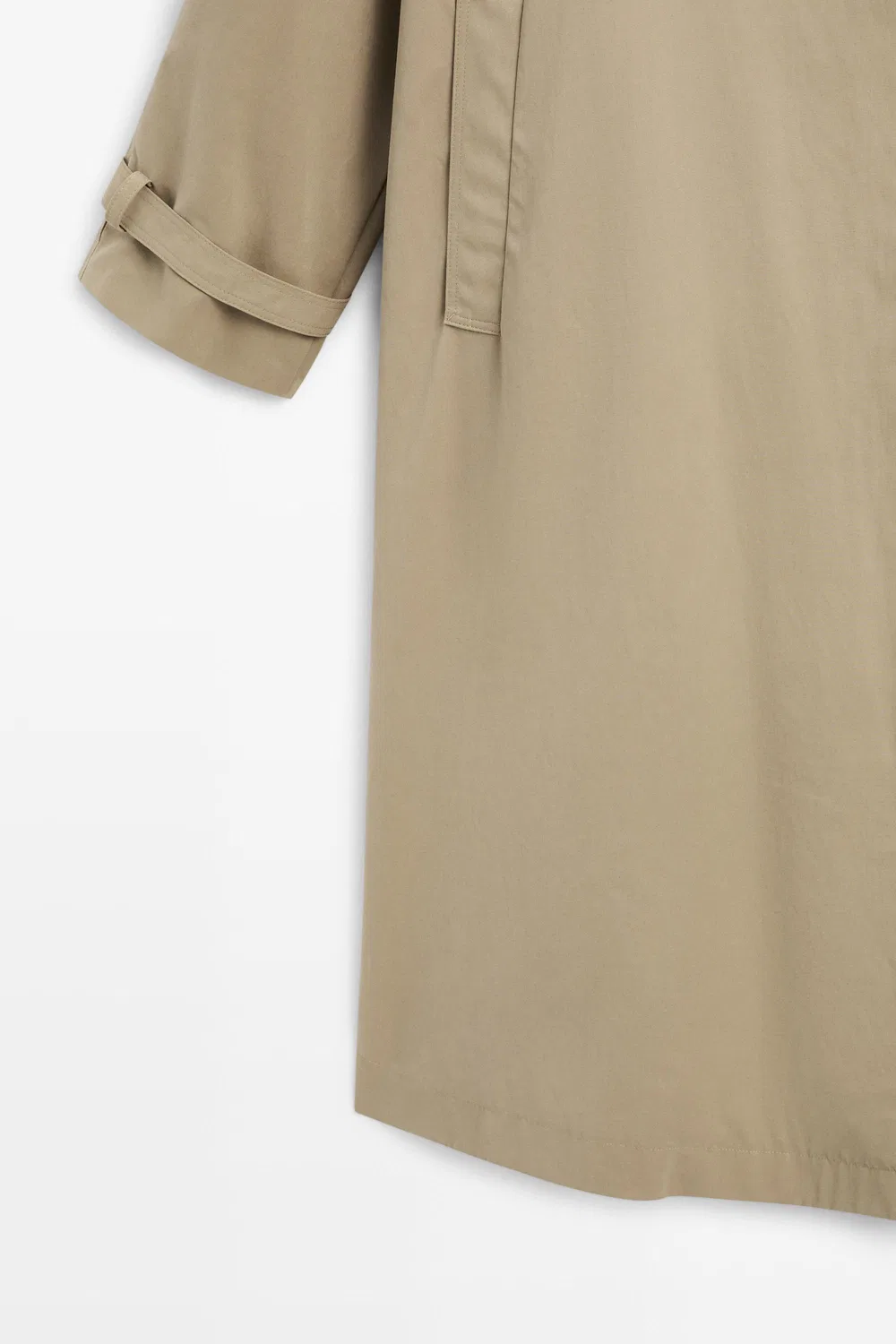 картинка Длинный тренч Massimo Dutti Coat With Buckle Detail, бежевый от магазина Одежда+