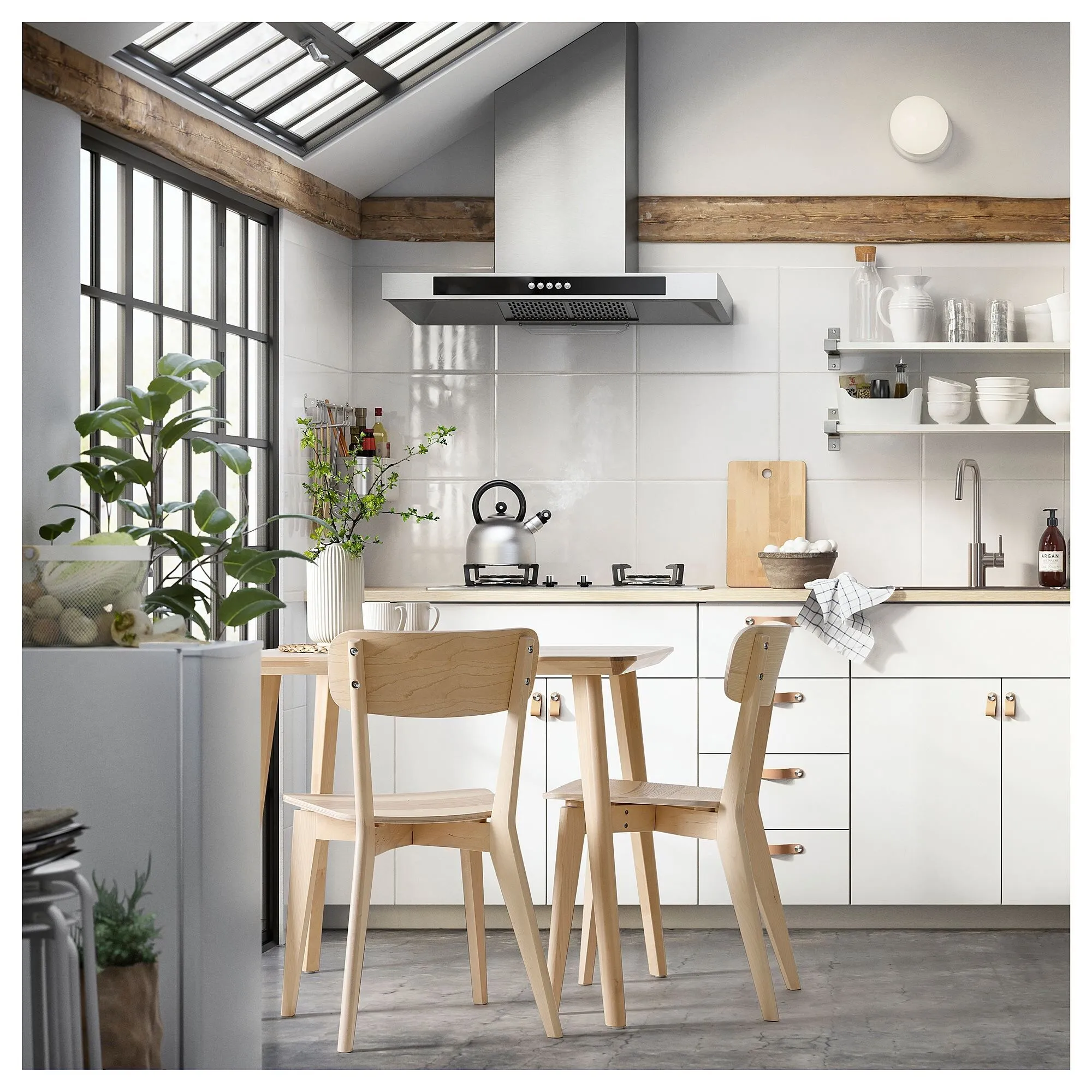 картинка Кухонный стол Ikea Lisabo 88х78, шпон ясеня от магазина Одежда+