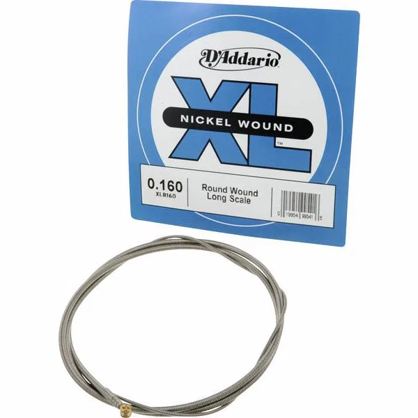 картинка Одиночная струна для бас-гитары, 160, Daddario XLB160, Nickel от магазина Одежда+