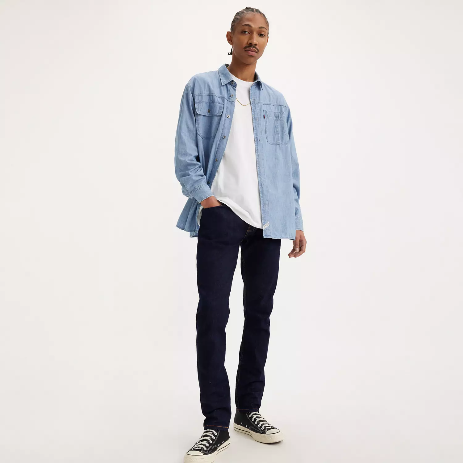 картинка Мужские джинсы Levi's 512 Slim Taper, классический темно-синий от магазина Одежда+