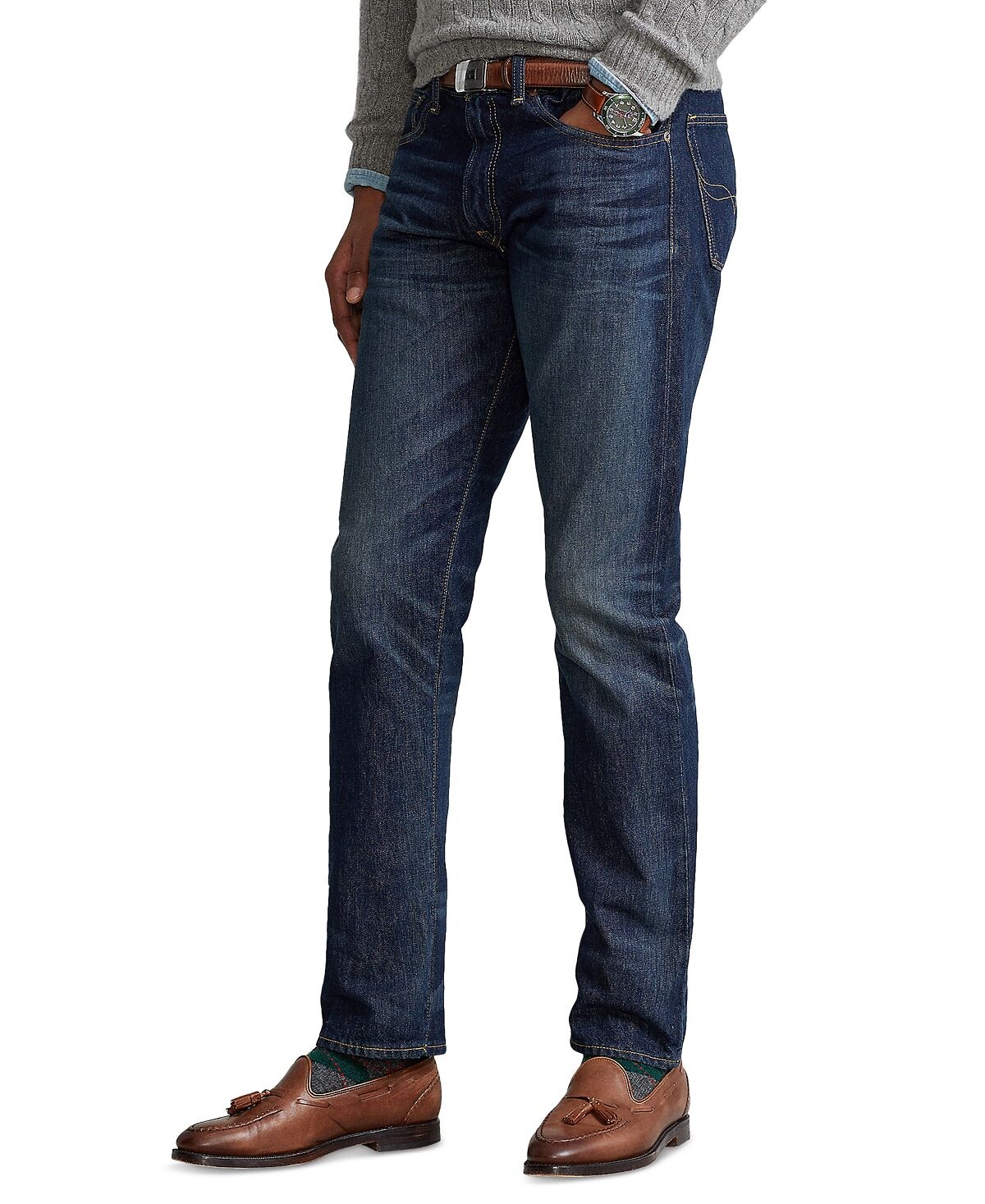 картинка Мужские прямые джинсы hampton relaxed Polo Ralph Lauren, мульти от магазина Одежда+