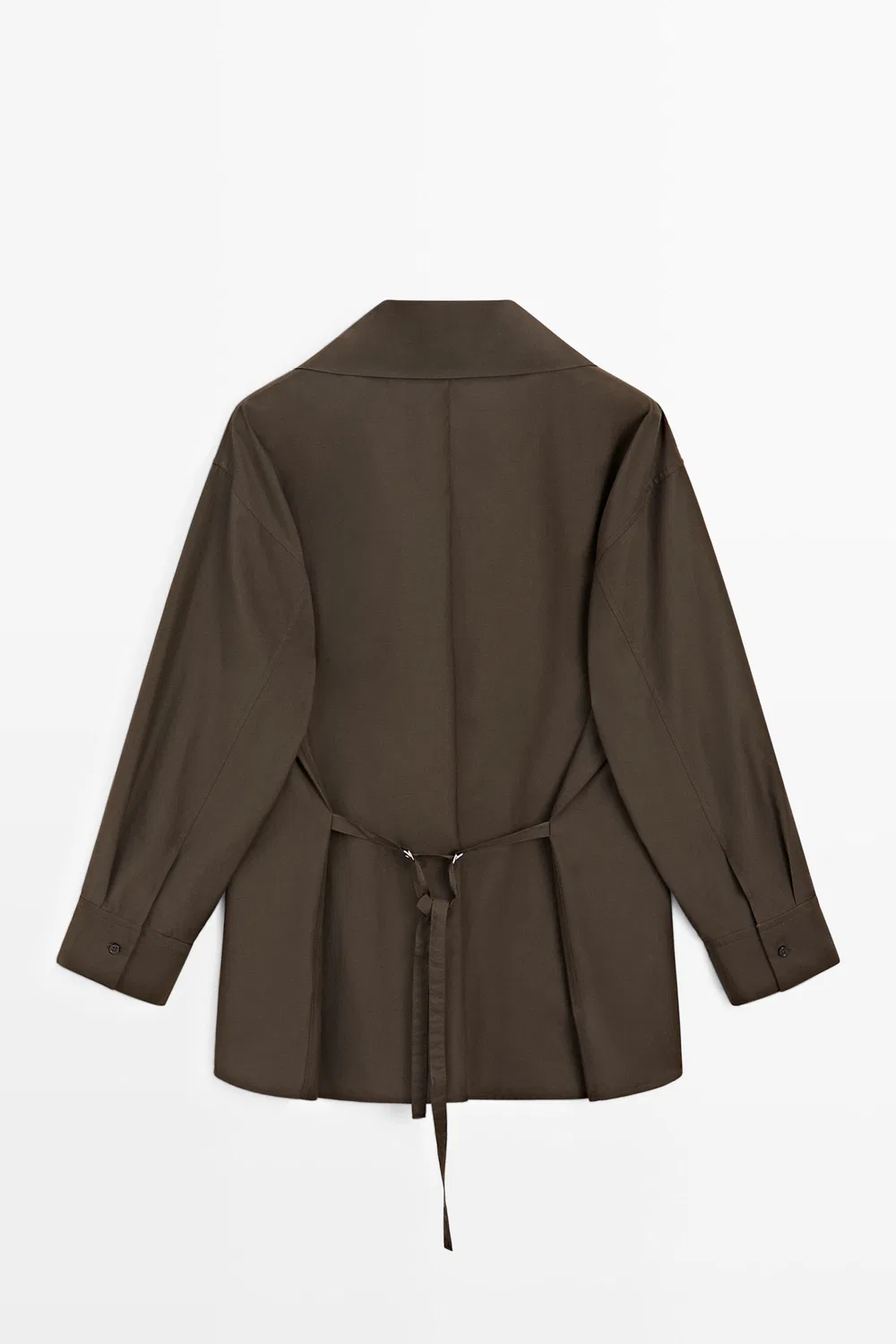 картинка Рубашка-куртка Massimo Dutti High Collar With Buckle Detail, хаки от магазина Одежда+