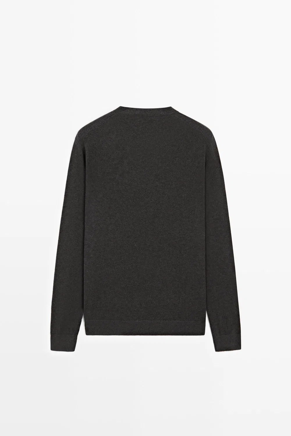 картинка Свитер Massimo Dutti Knit 100% Cashmere Round Neck, угольно-серый от магазина Одежда+