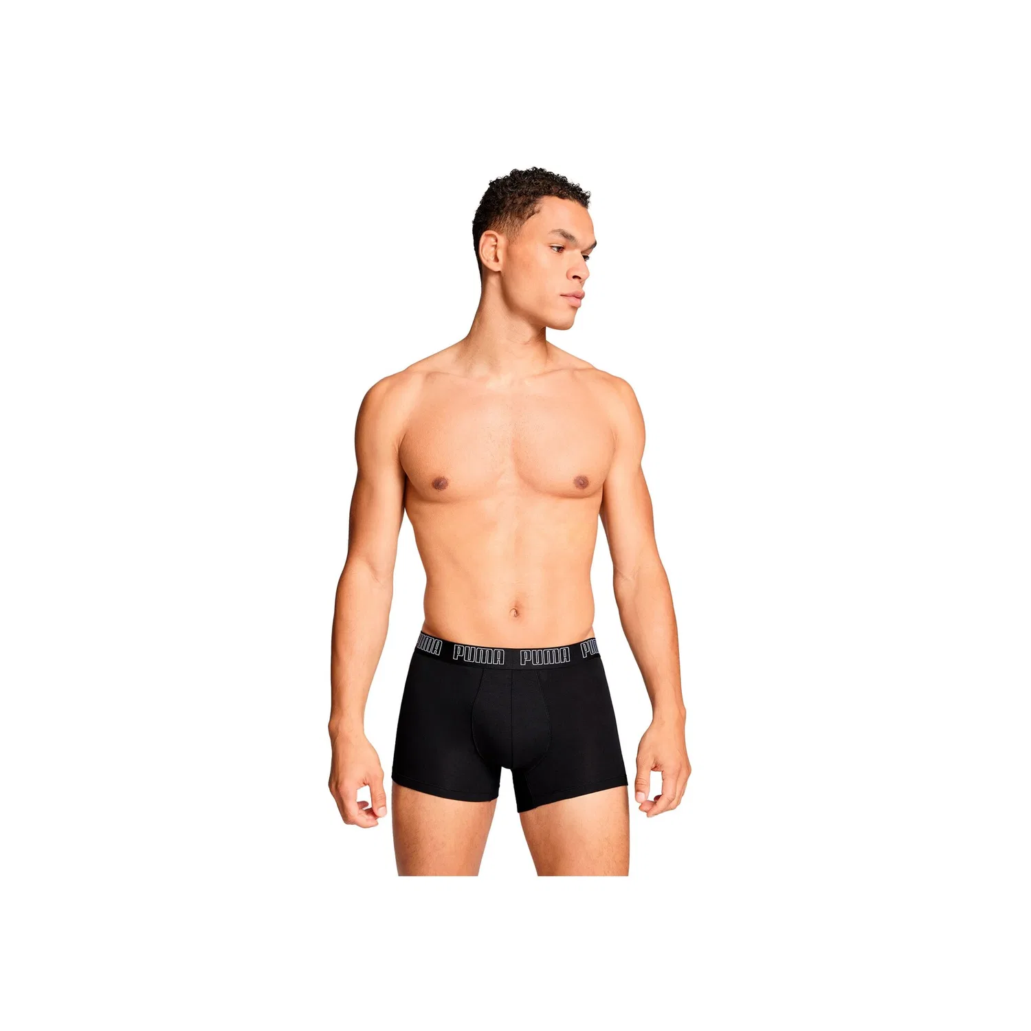 картинка Мужские боксеры из хлопка с эластаном PUMA, Black/Gray от магазина Одежда+