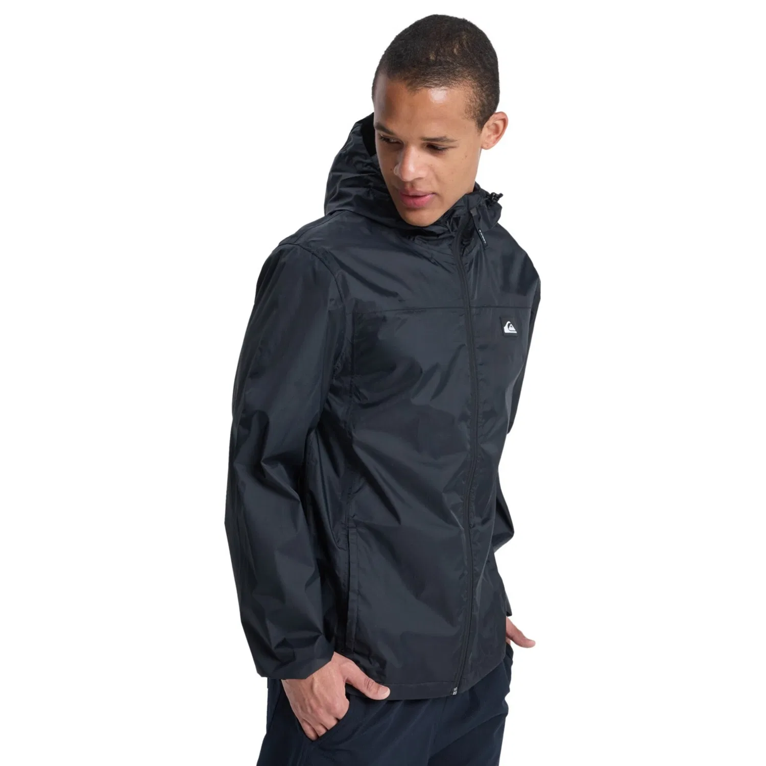 картинка Мужская дождевая куртка с капюшоном Overcast 3K Tape Quiksilver, Black от магазина Одежда+