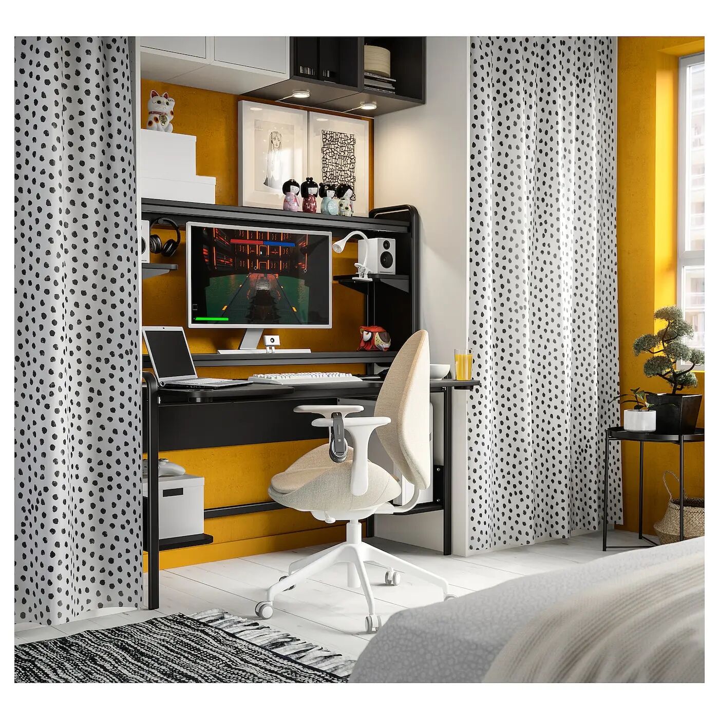 картинка Игровой стол IKEA FREDDE, 140/185x74x146 см, черный от магазина Одежда+
