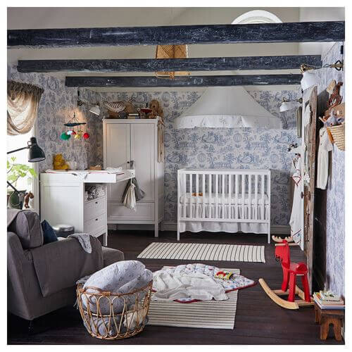 картинка Кроватка детская Ikea, 60x120 см, Sundvik, белый от магазина Одежда+