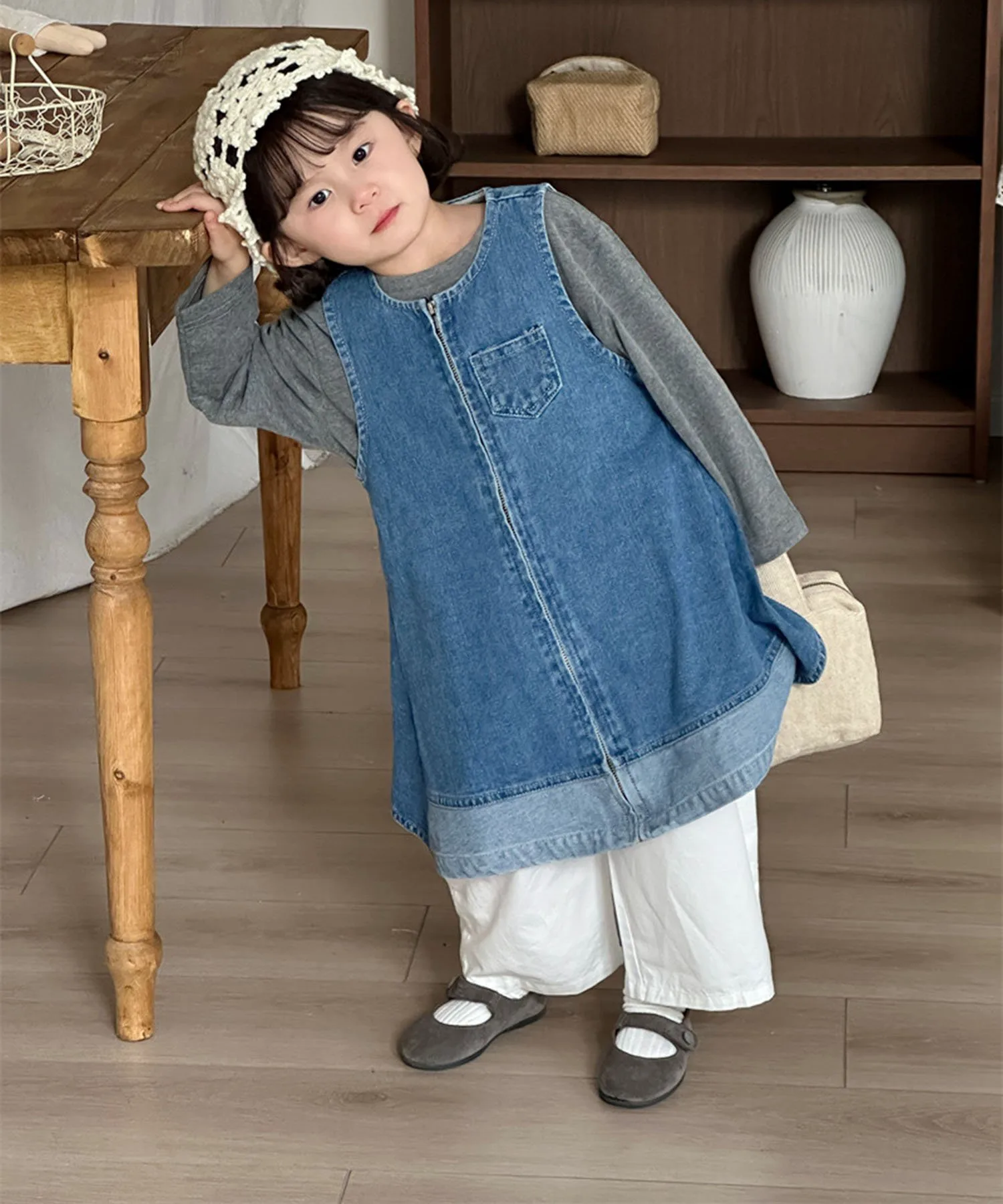картинка Детское джинсовое платье на молнии Aimoha Kids, Navy от магазина Одежда+