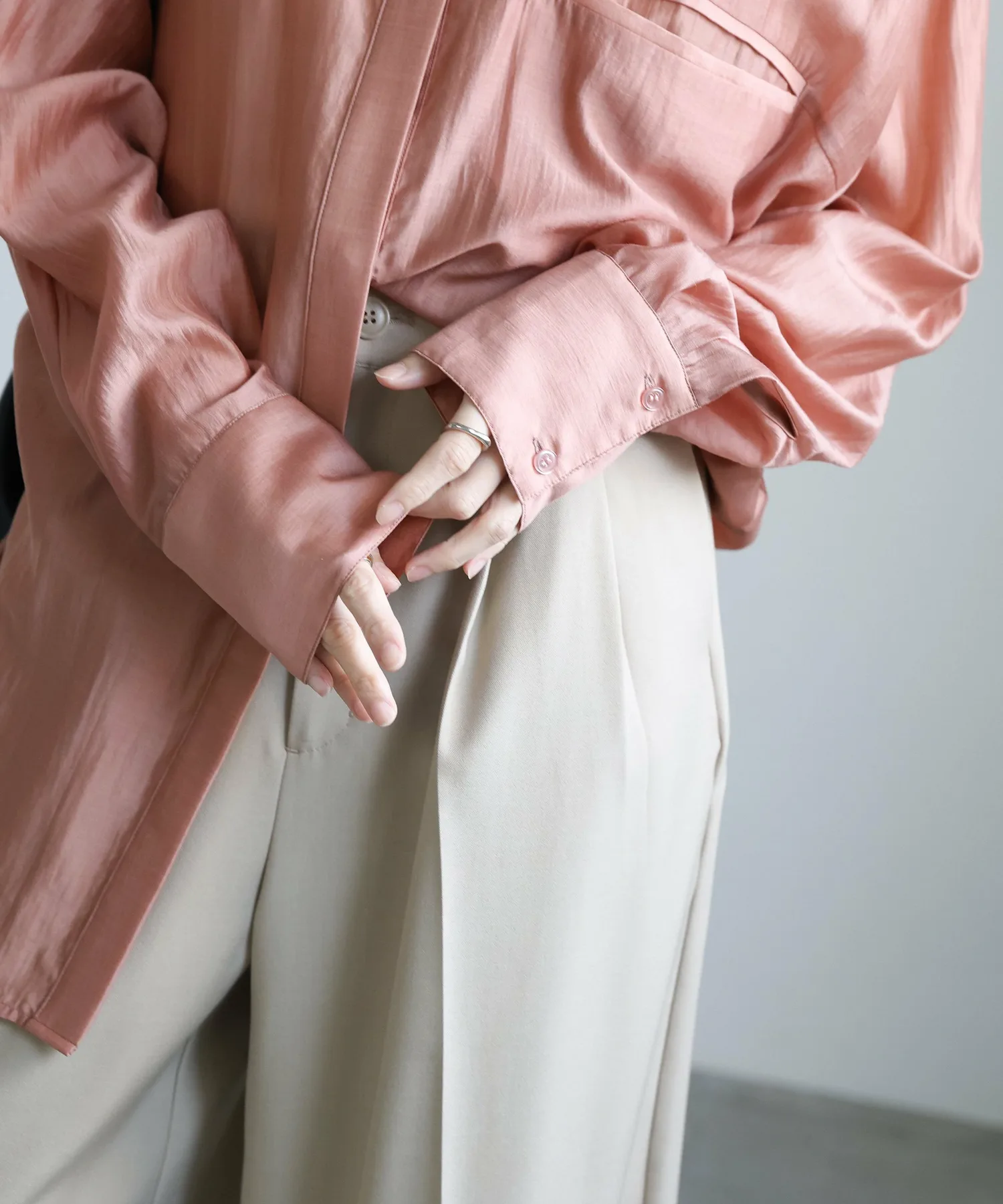 картинка Прозрачная рубашка оверсайз Select Moca, Pink-02 от магазина Одежда+