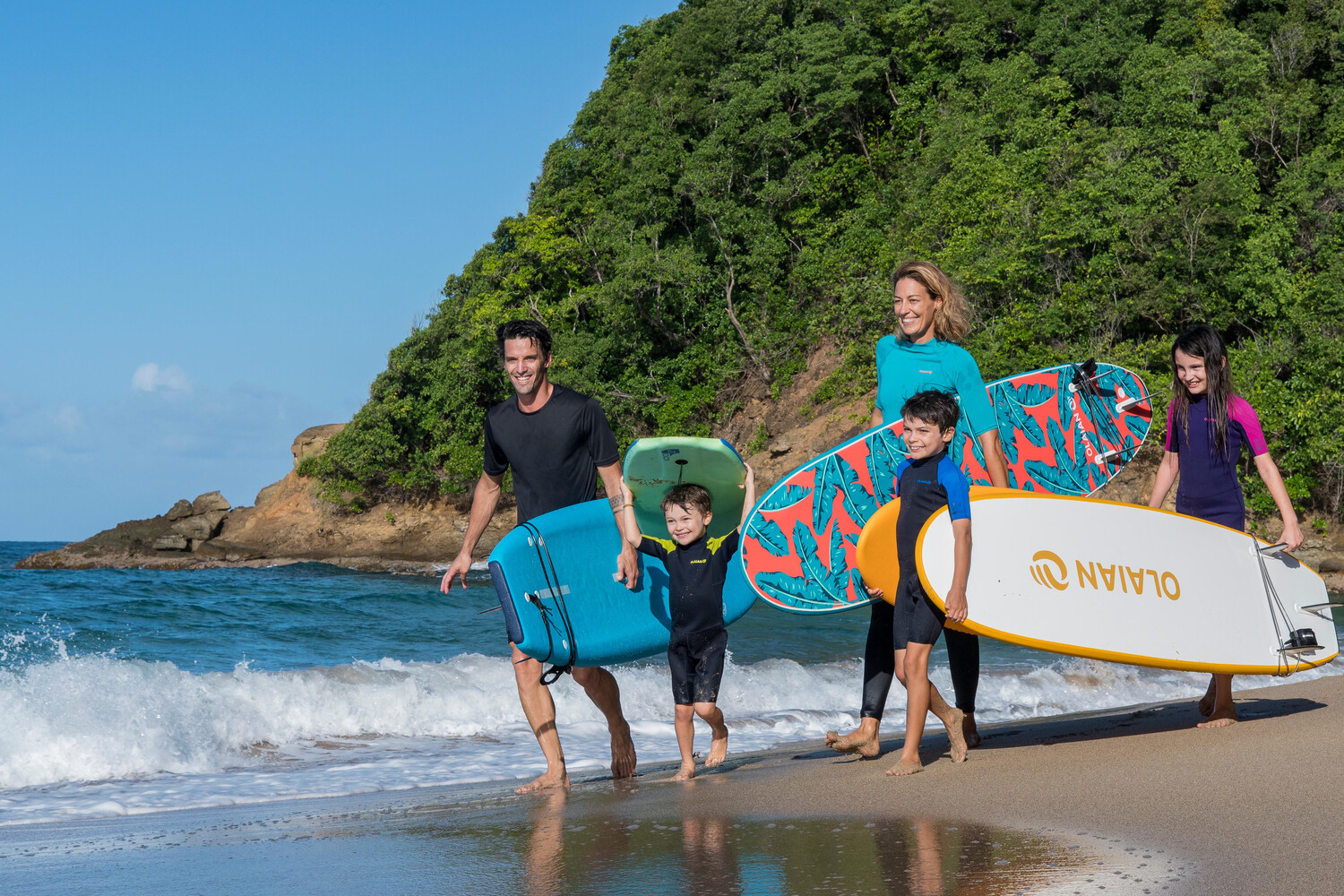 картинка ЛЕГИНСЫ UV SURF 100 ЖЕНСКИЕ ЧЕРНЫЕ Olaian от магазина Одежда+