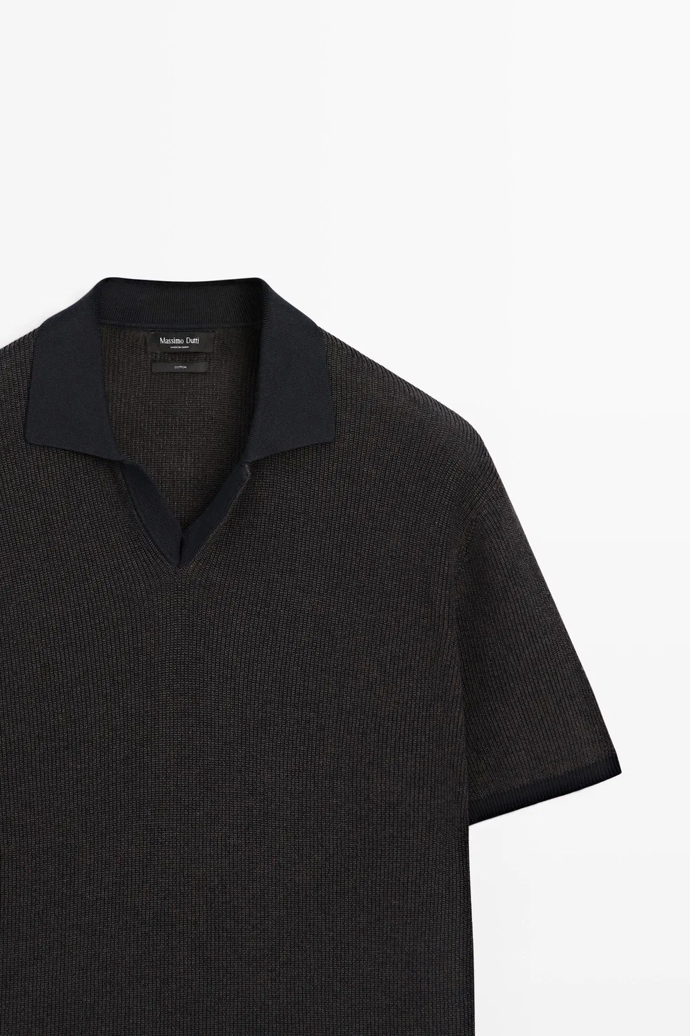 картинка Поло-свитер Massimo Dutti 100% Cotton Knit, темно-синий от магазина Одежда+