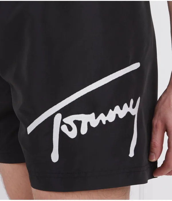 картинка Мужские пляжные шорты Tommy Hilfiger Slim Fit, черные от магазина Одежда+