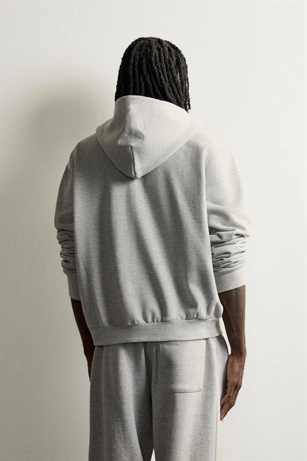 картинка Простая толстовка свободного кроя на молнии. ZARA, Grey marl от магазина Одежда+