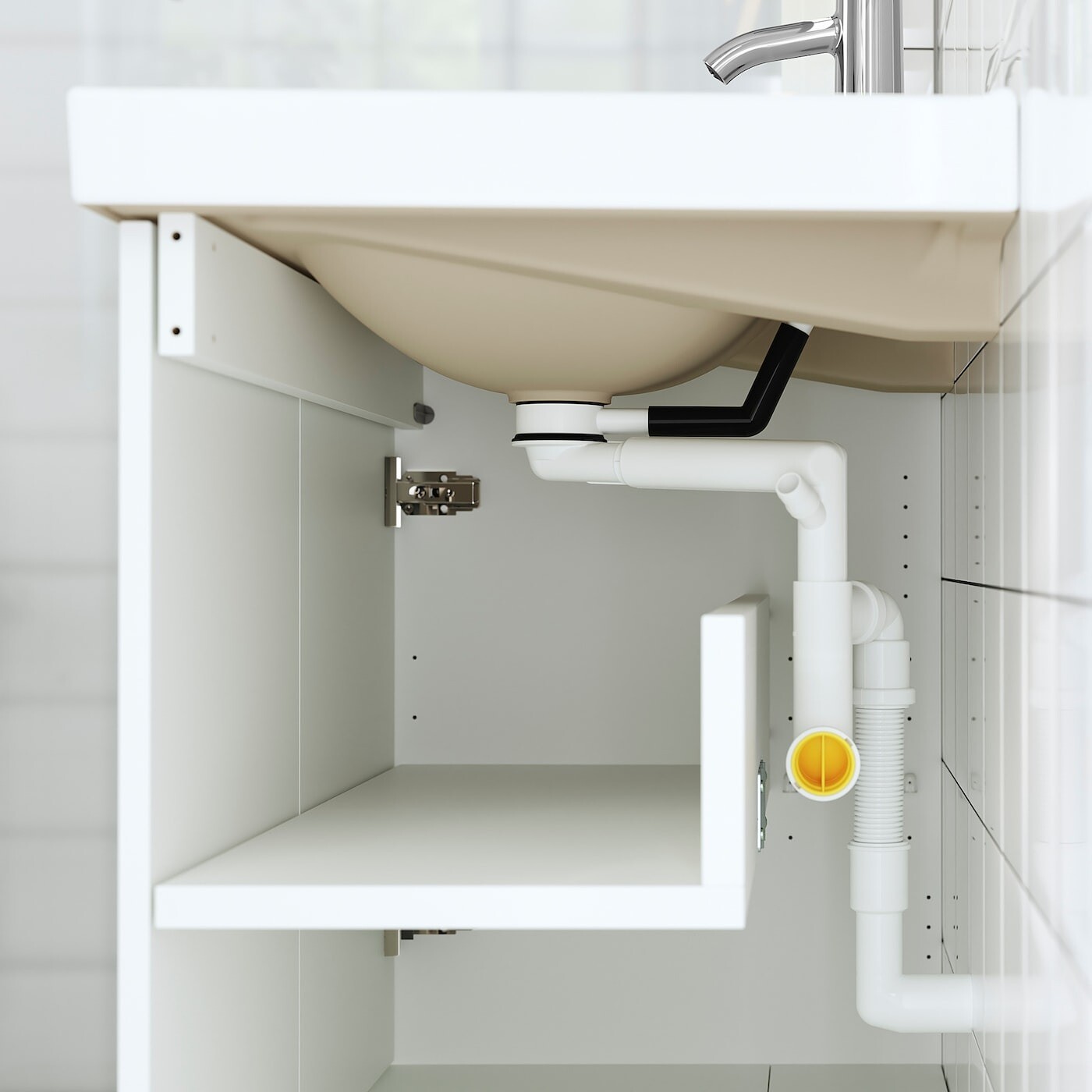картинка Шкаф под раковину Ikea Havback, 60х48х63 см, бежевый от магазина Одежда+