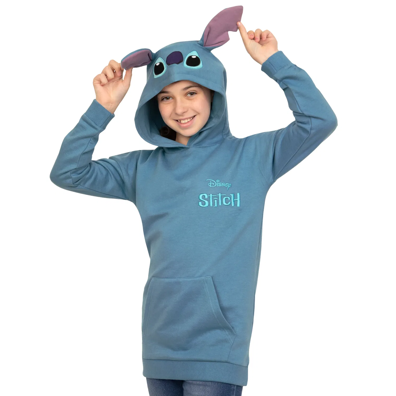 картинка Худи длинное Lilo and Stitch Disney, синий от магазина Одежда+