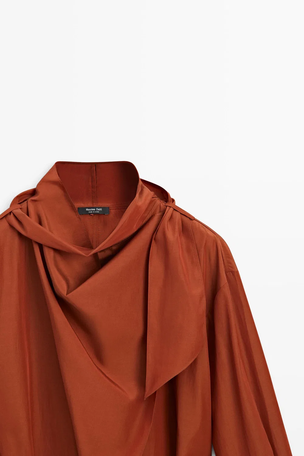 картинка Блузка Massimo Dutti, с завязками, copper от магазина Одежда+