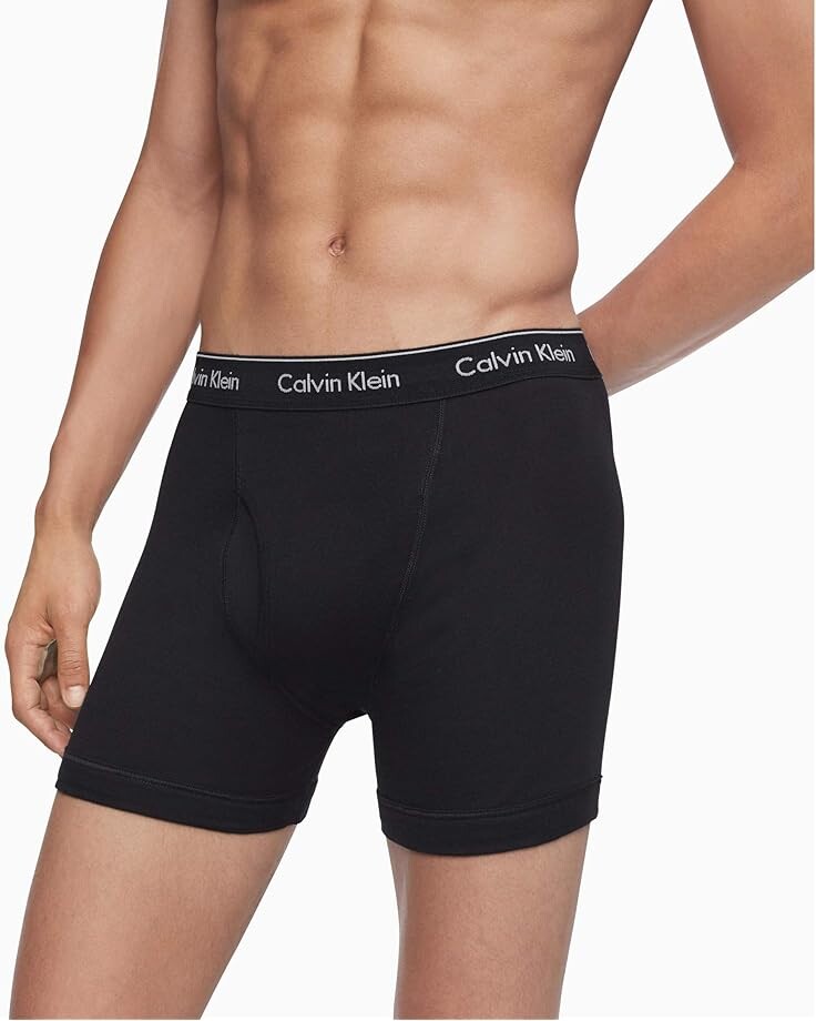 картинка Комплект трусов Calvin Klein Cotton Classics, 3 предмета, черный от магазина Одежда+