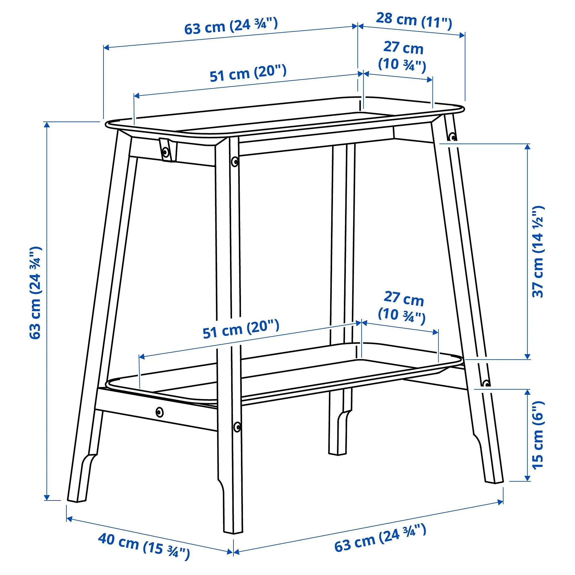 картинка Подставка для растений, белая, 63 см, ALPVIDE IKEA от магазина Одежда+
