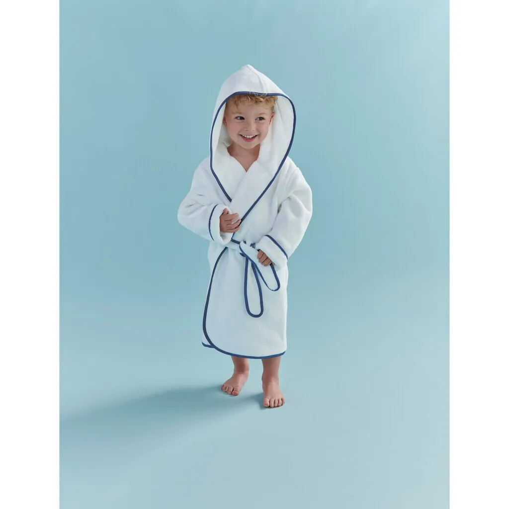 картинка Халат Kinder , 1 шт., особенно уютный Christy, белый/синий от магазина Одежда+