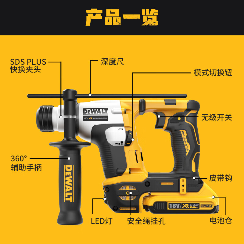 картинка Перфоратор Dewalt DCH172N, без зарядного устройства от магазина Одежда+