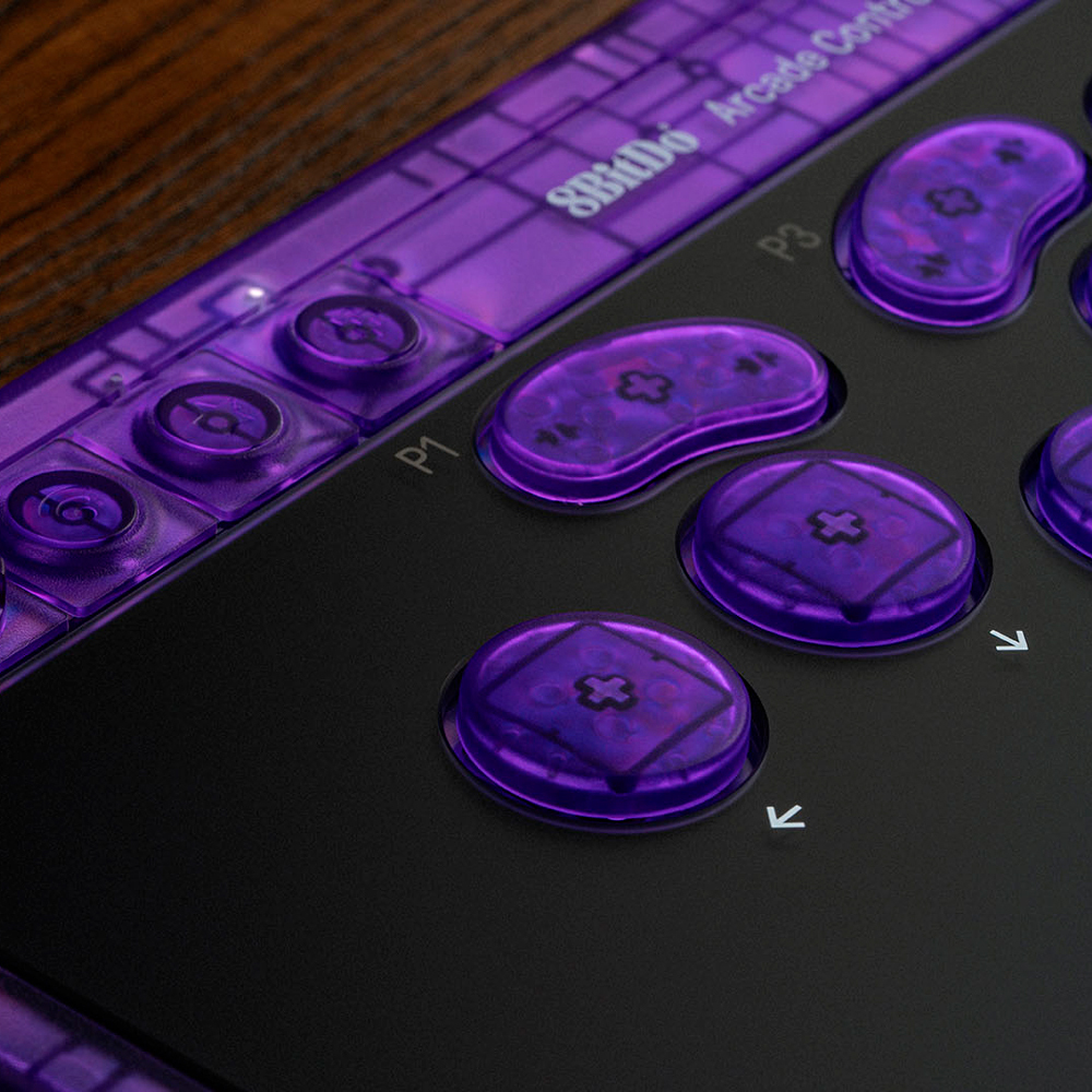 картинка Игровой контроллер 8BitDo Hitbox Arcade Controller, Signature Edition, черный/фиолетовый от магазина Одежда+