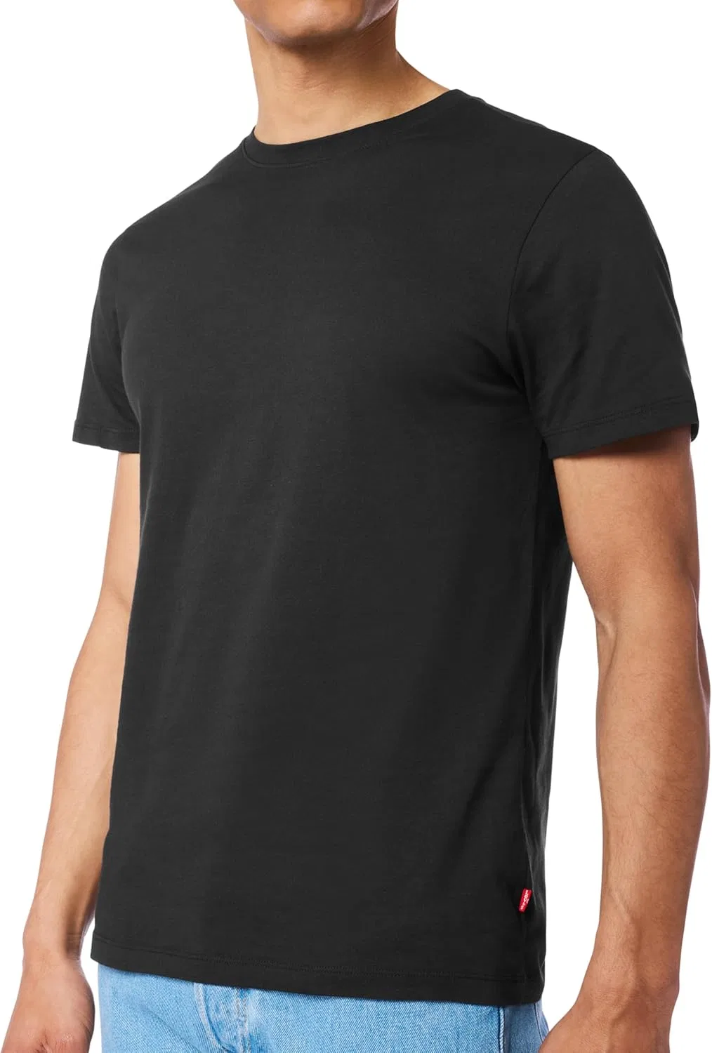 картинка Комплект футболок Levi's Basic Crew Neck, 4 предмета, черный от магазина Одежда+