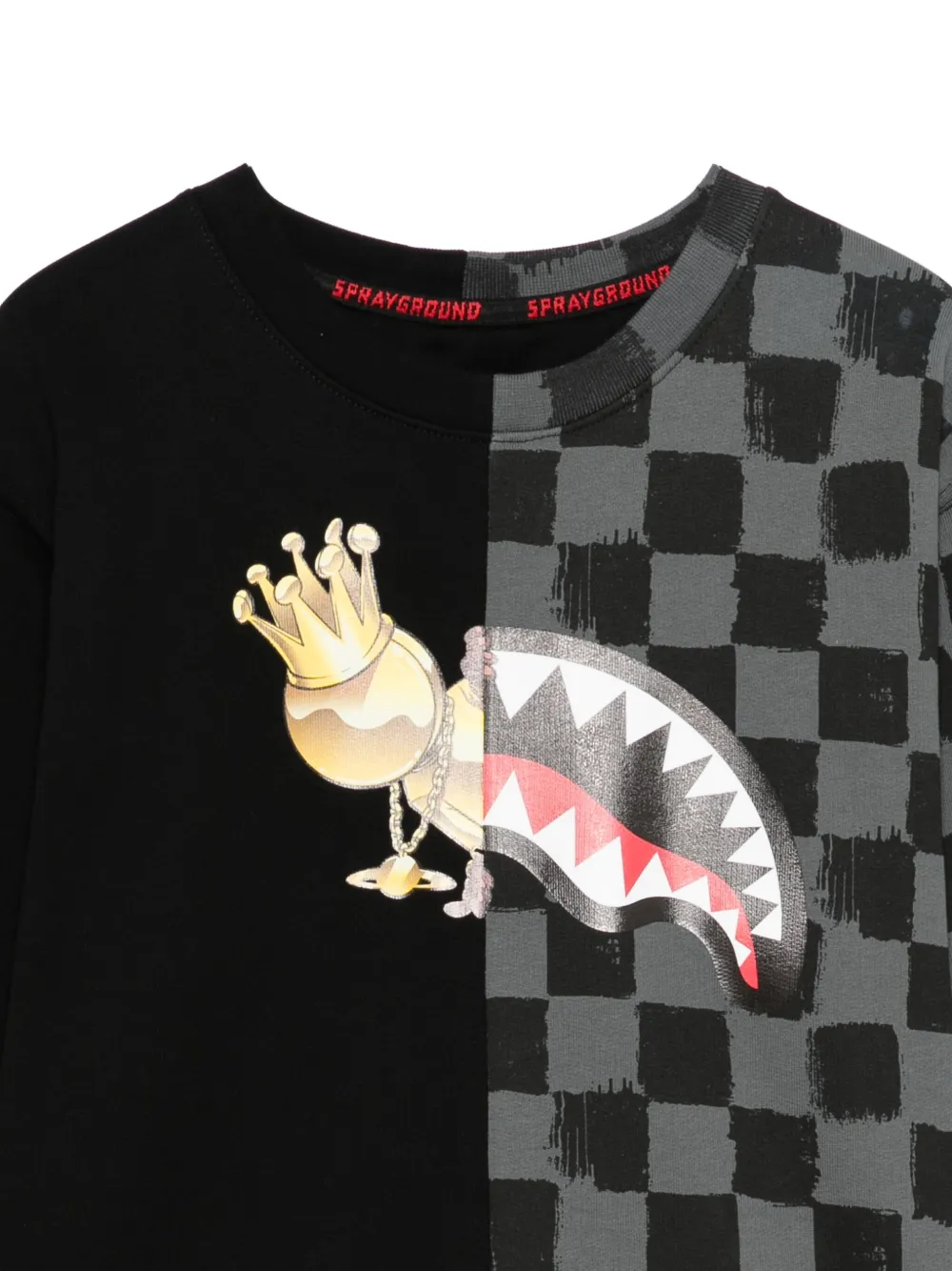 картинка Свитшот в клетку sprayground kid, черный от магазина Одежда+