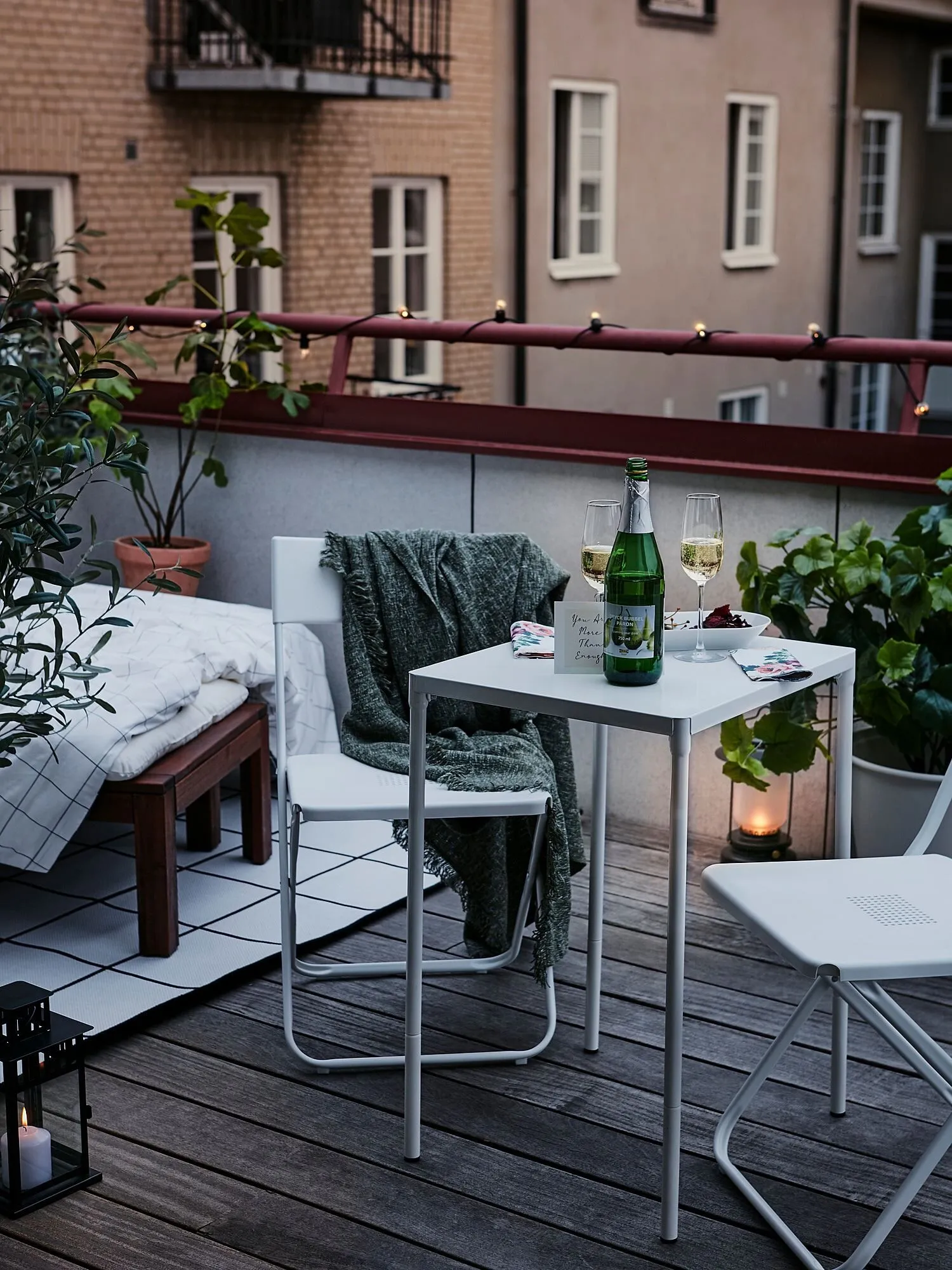 картинка Балконный столик, белый, 50x44 см, FEJAN IKEA от магазина Одежда+