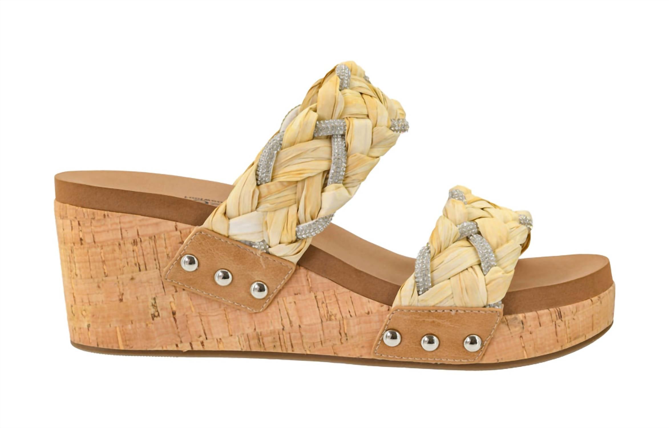 картинка Женские мюли Corkys Footwear Raffia на каблуке от магазина Одежда+