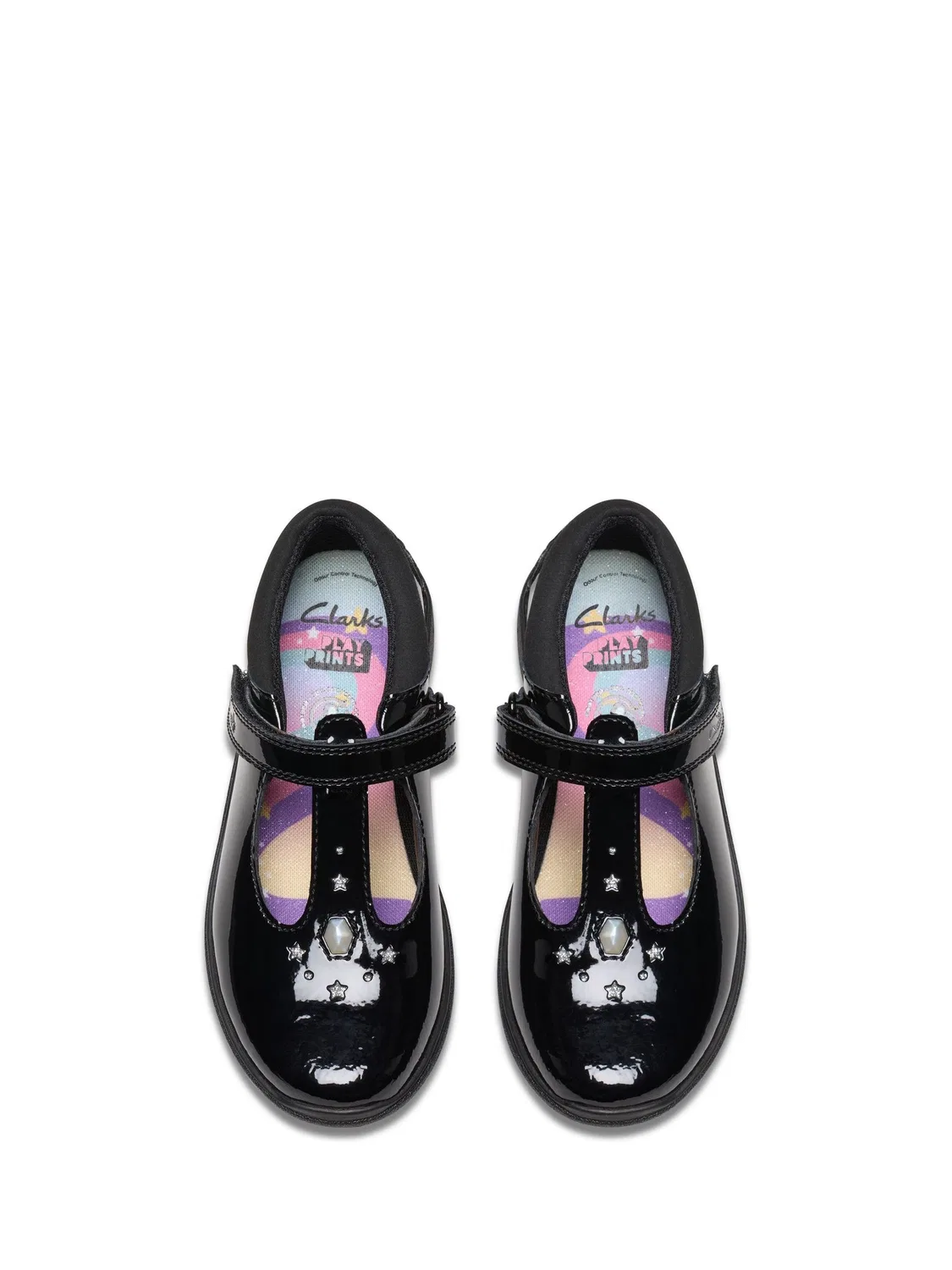 картинка Туфли школьные Clarks Relda Gem, лакированная кожа, черный от магазина Одежда+