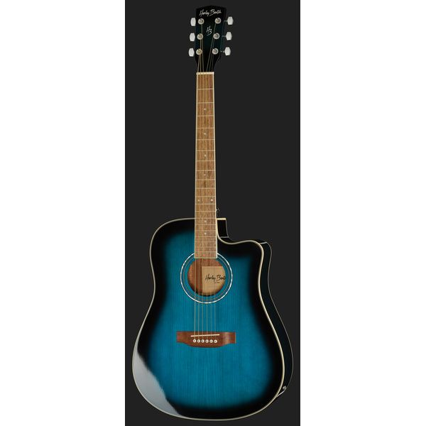 картинка Гитара Harley Benton D-120CE TB, голубой/черный от магазина Одежда+