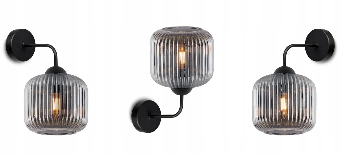 картинка Бра стеклянное E27 Light Home, Grafitiowy Черный от магазина Одежда+