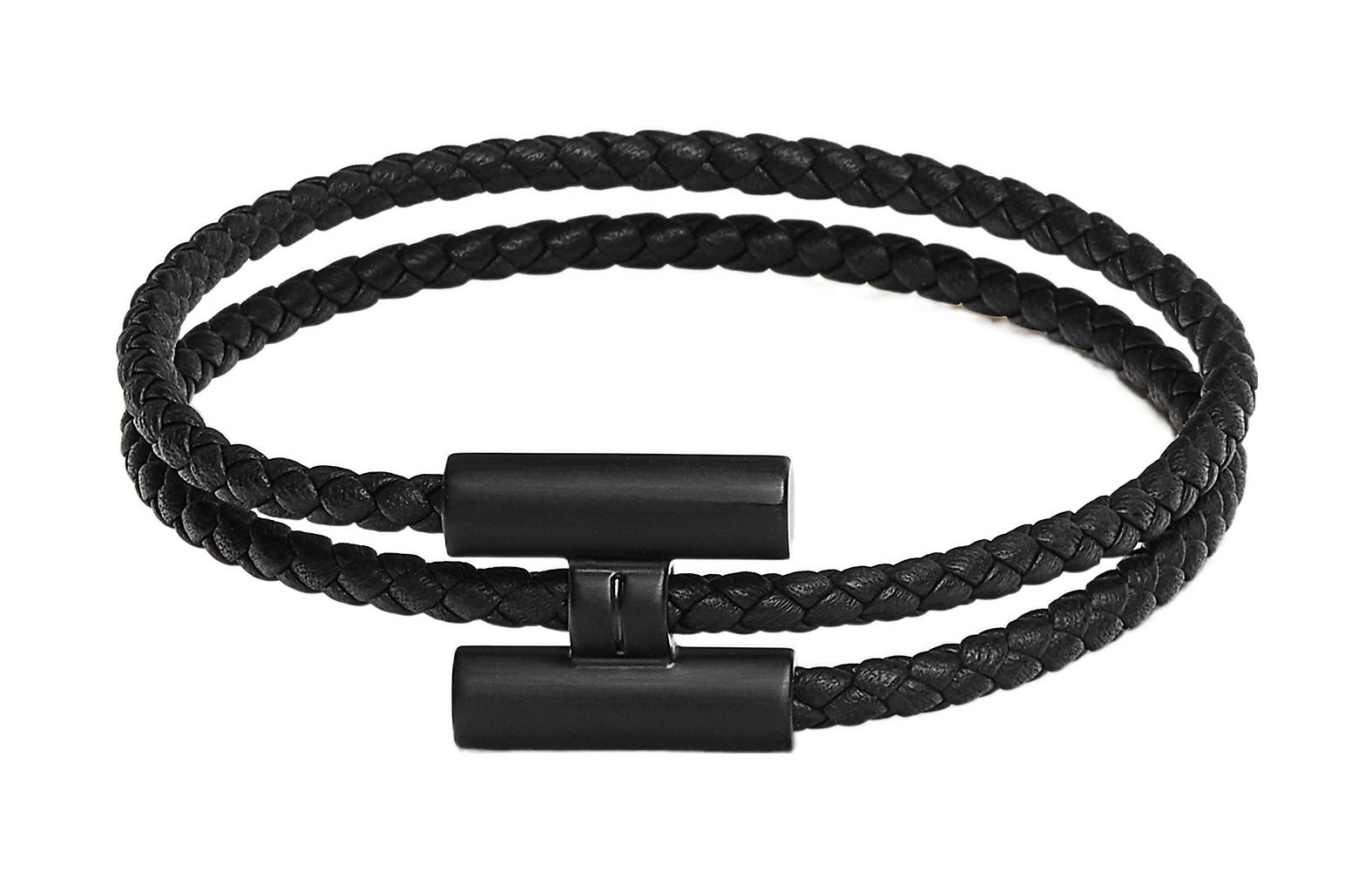 картинка HERMES Кожаный браслет Men's Black от магазина Одежда+