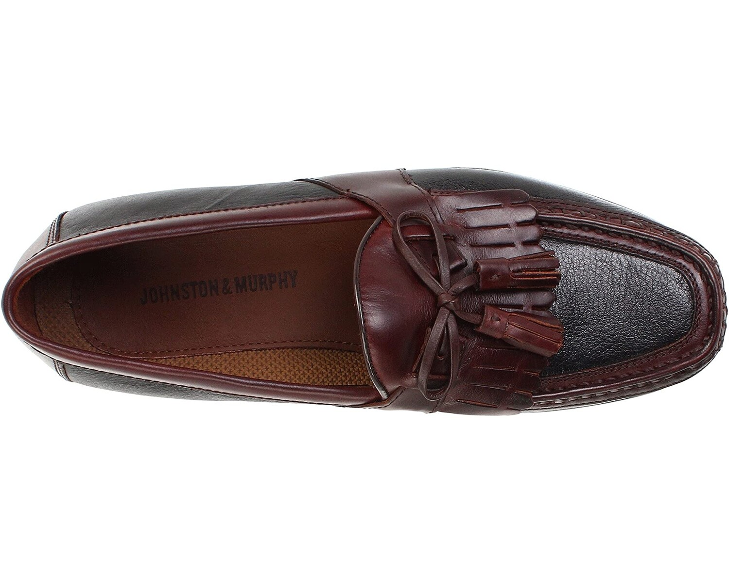 картинка Лоферы Aragon Kiltie Tassel Loafer Johnston & Murphy, черный/бордовый от магазина Одежда+