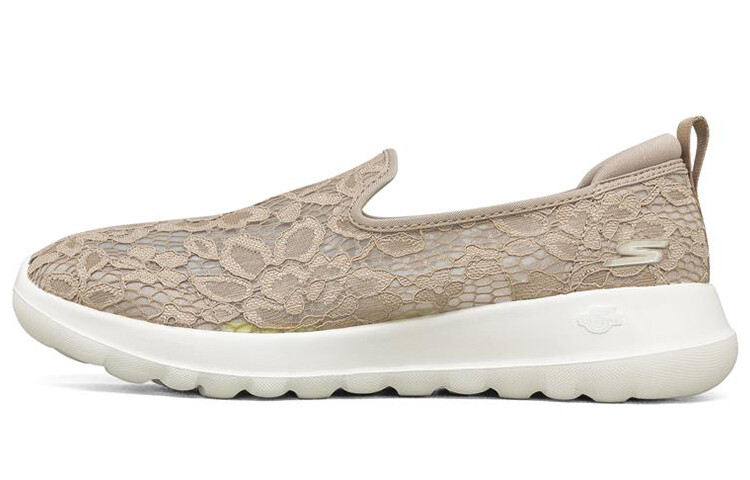 картинка Женские слипоны Skechers GO WALK с кружевным дизайном, бежевые от магазина Одежда+