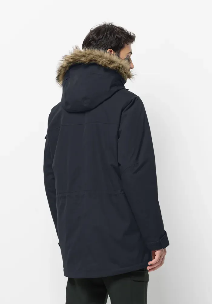 картинка Парка Jack Wolfskin "GLACIER CANYON PARKA", с капюшоном, синий от магазина Одежда+