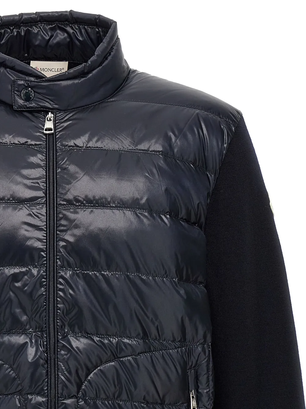 картинка Стеганый пуховик Moncler, темно-синий от магазина Одежда+
