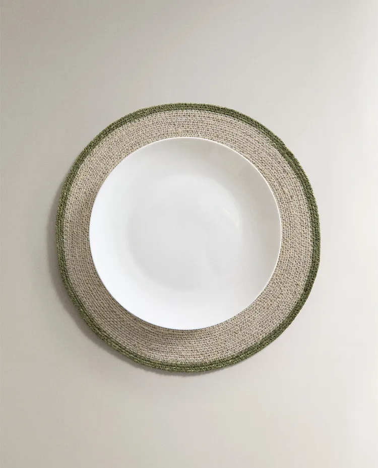 картинка Салфетка Zara Home Round Fibre, 38 см, зеленый от магазина Одежда+
