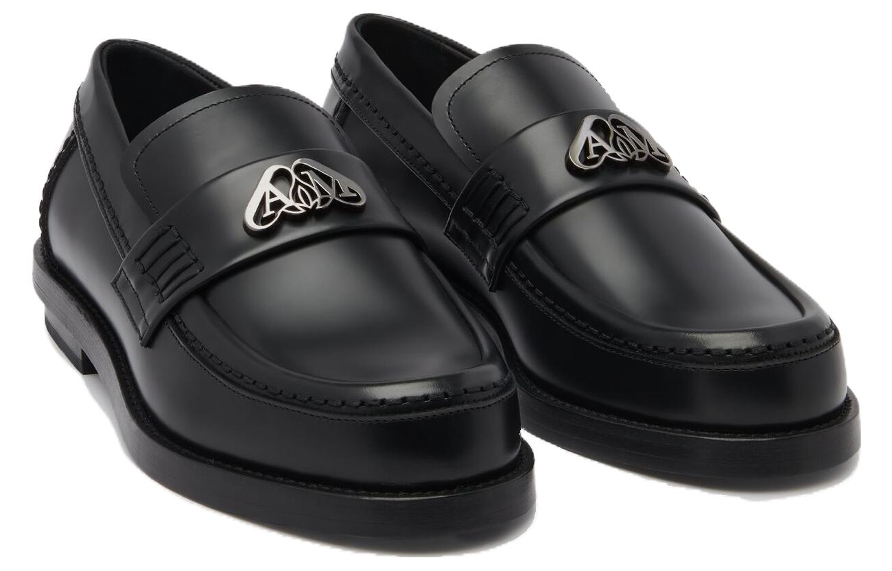 картинка Лоферы Alexander McQueen Seal 'Black Gun Metal' женские от магазина Одежда+