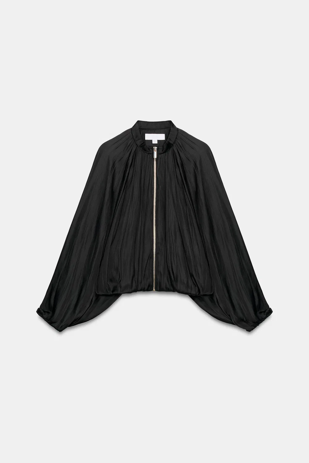 картинка Атласная куртка-бомбер ZARA, Black от магазина Одежда+
