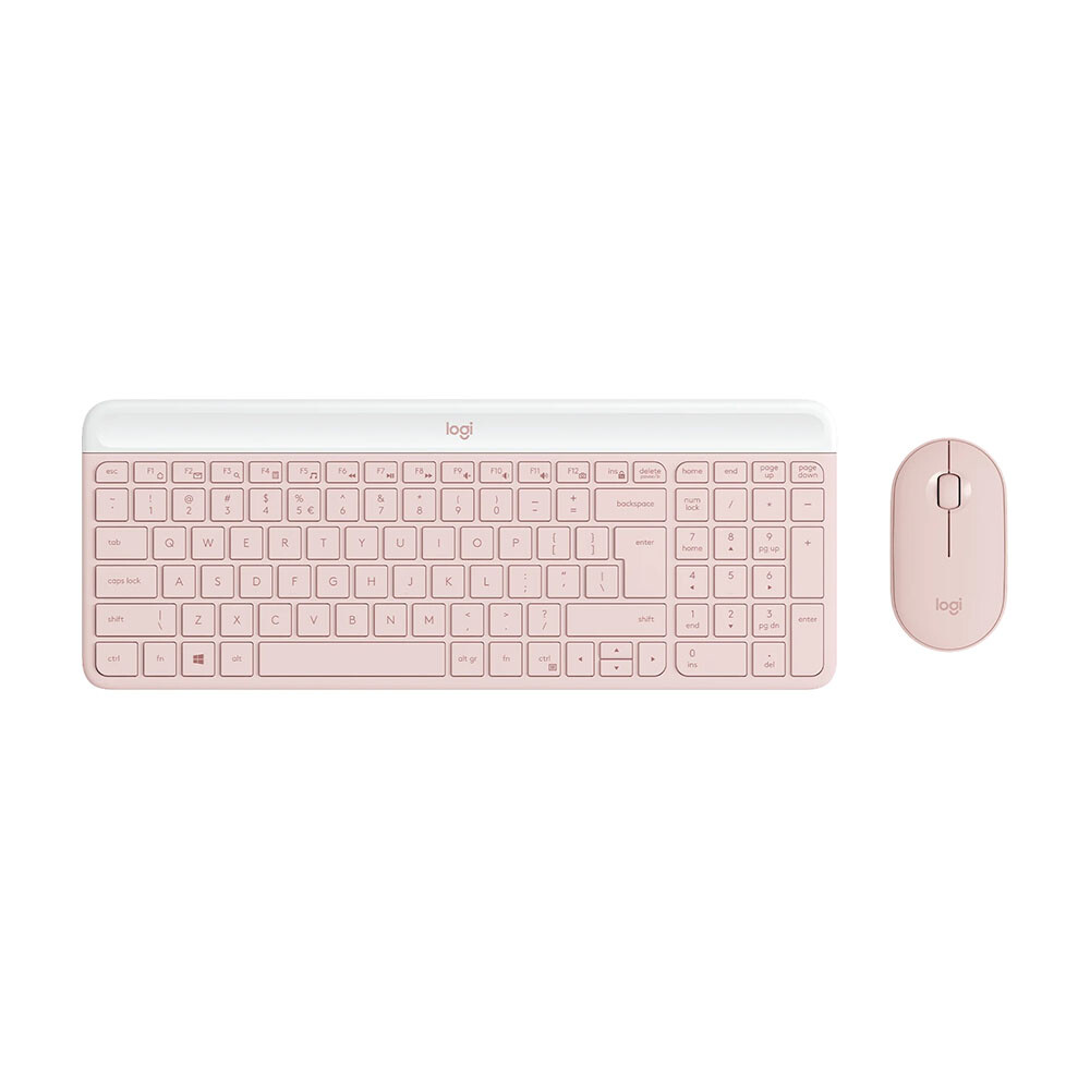 картинка Беспроводная клавиатура Logitech MK470 Slim, plus mouse, розовый, английская раскладка от магазина Одежда+