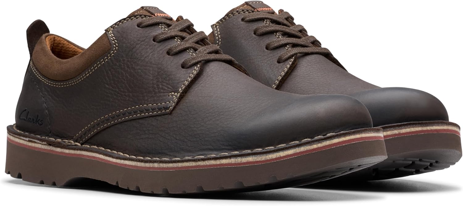 картинка Оксфорды мужские Clarks Eastridge, низкие, темно-коричневые от магазина Одежда+