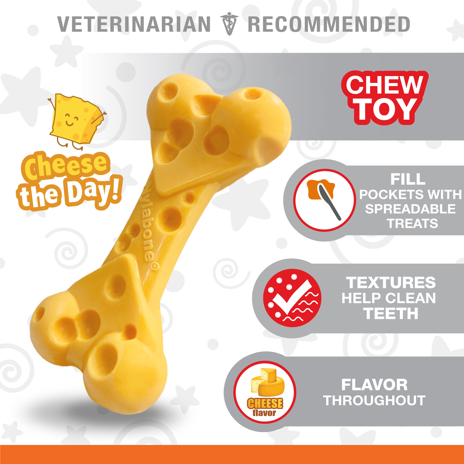картинка Nylabone Dura Chew Cheese Bone для собак XS Nylabone от магазина Одежда+