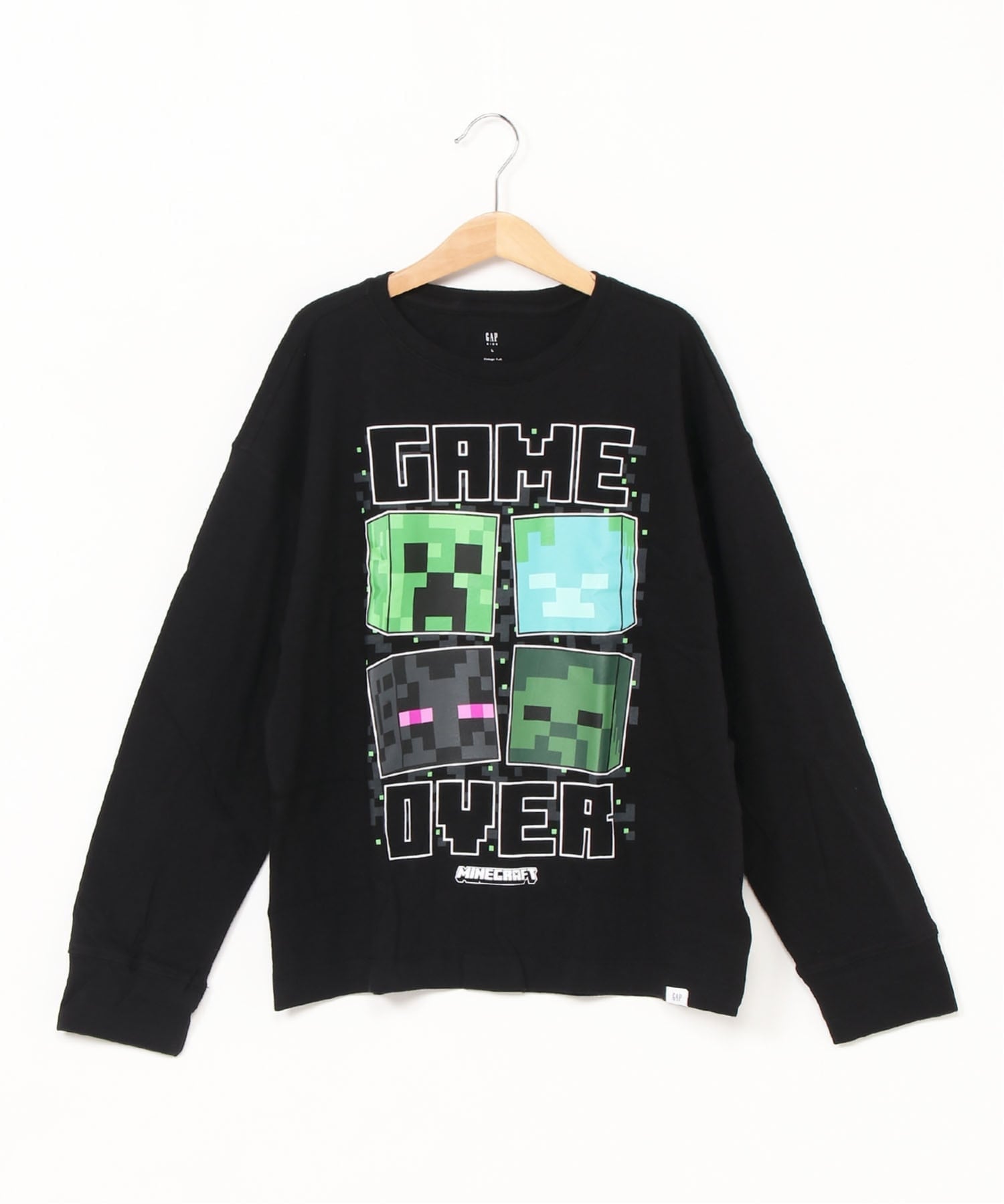 картинка (K)GapKids | Футболка с графическим принтом Minecraft GAP, BLACK_1 от магазина Одежда+