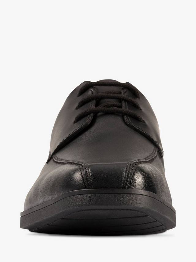картинка Школьные ботинки Clarks Scala Step, кожаные, на шнуровке, черные от магазина Одежда+