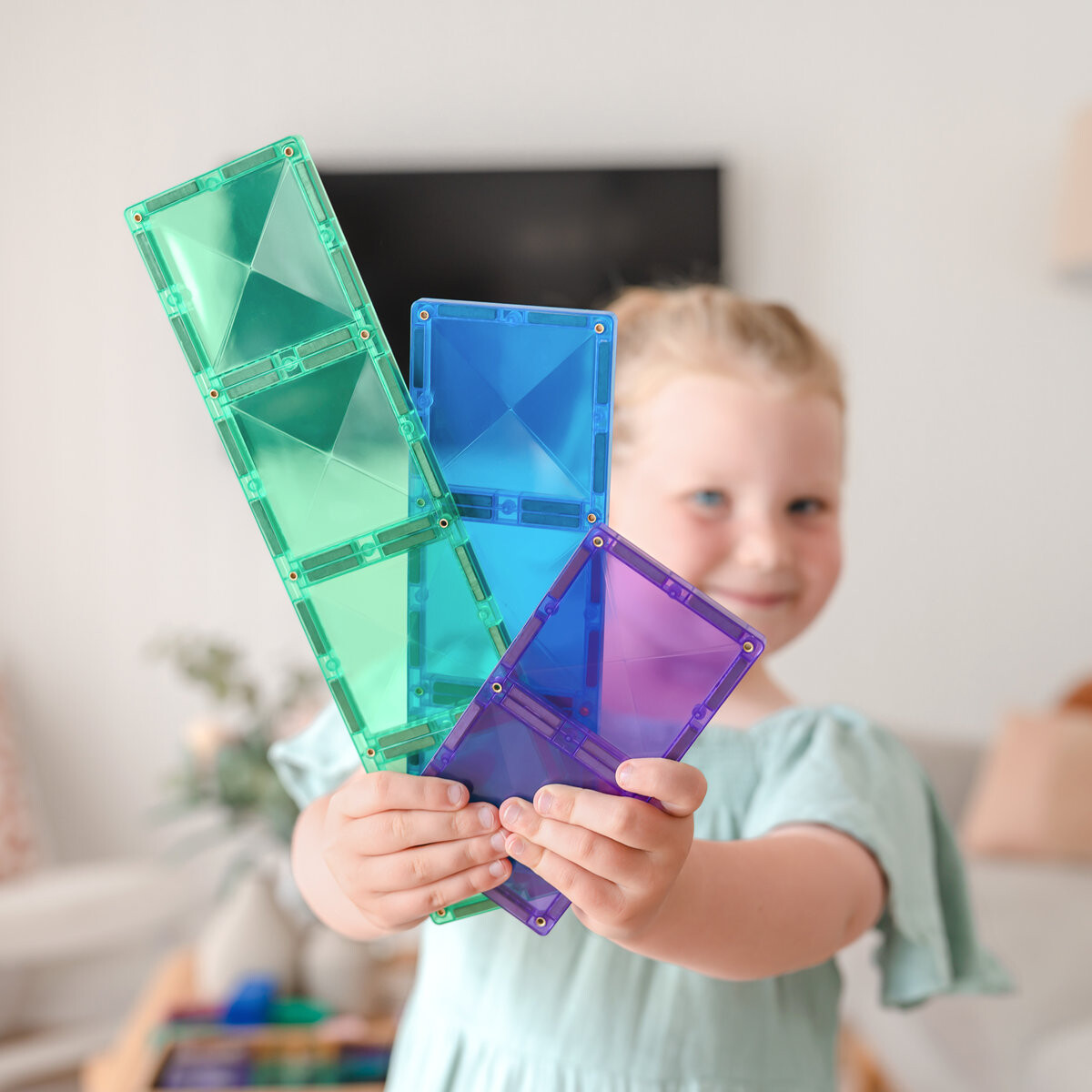 картинка Магнитные блоки Rainbow Rectangle Pack, 18 элементов Connetix от магазина Одежда+